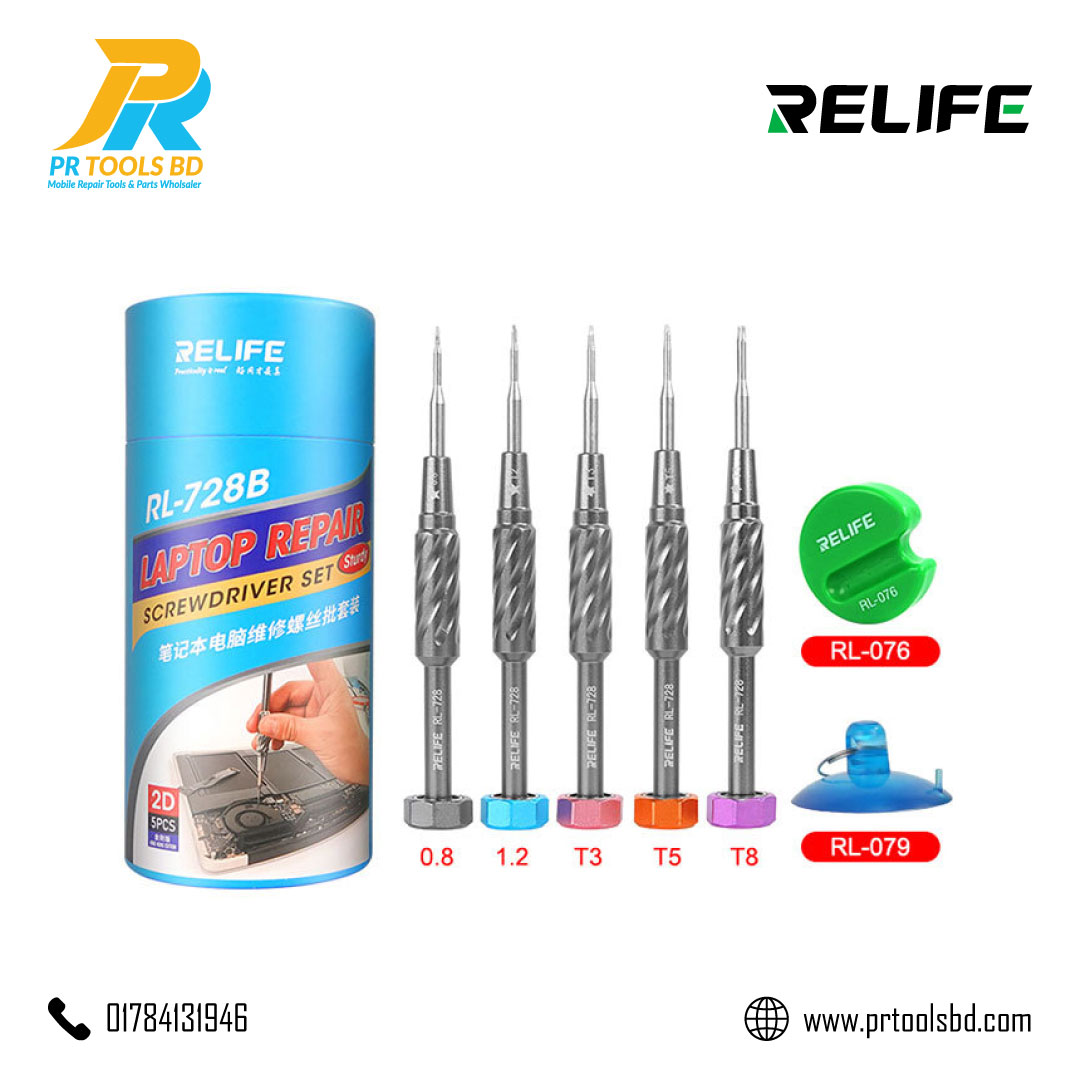 RELIFE RL 728B 2D sturdy laptop repair screwdriver set