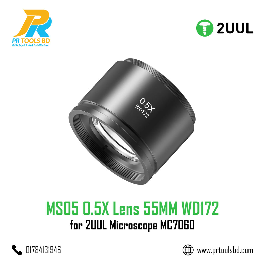 2UUL MS05 0.5X Lens 55MM WD172 for 2UUL Microscope MC7060