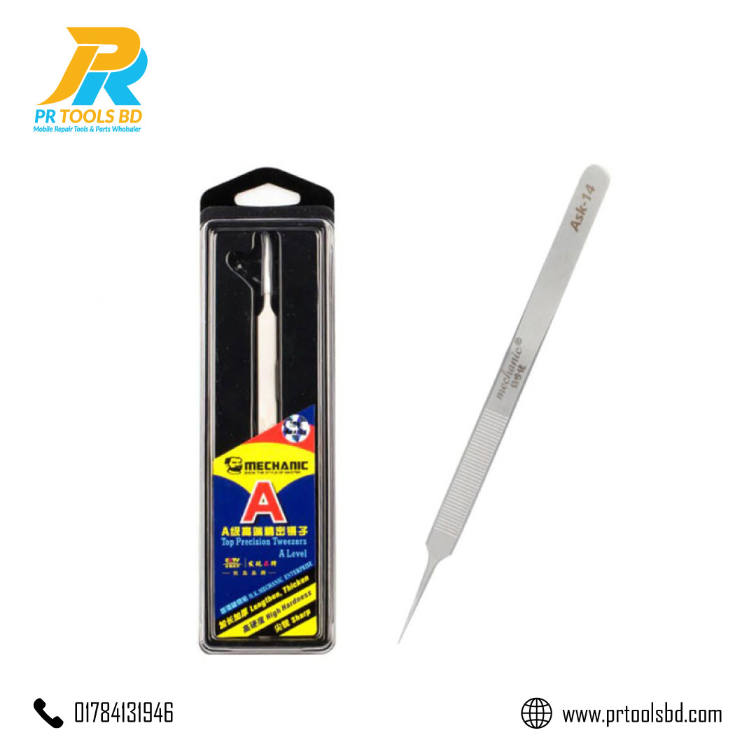 Mechanic ASK 14 Precision Lengthening Anti Slip Straight Tweezer