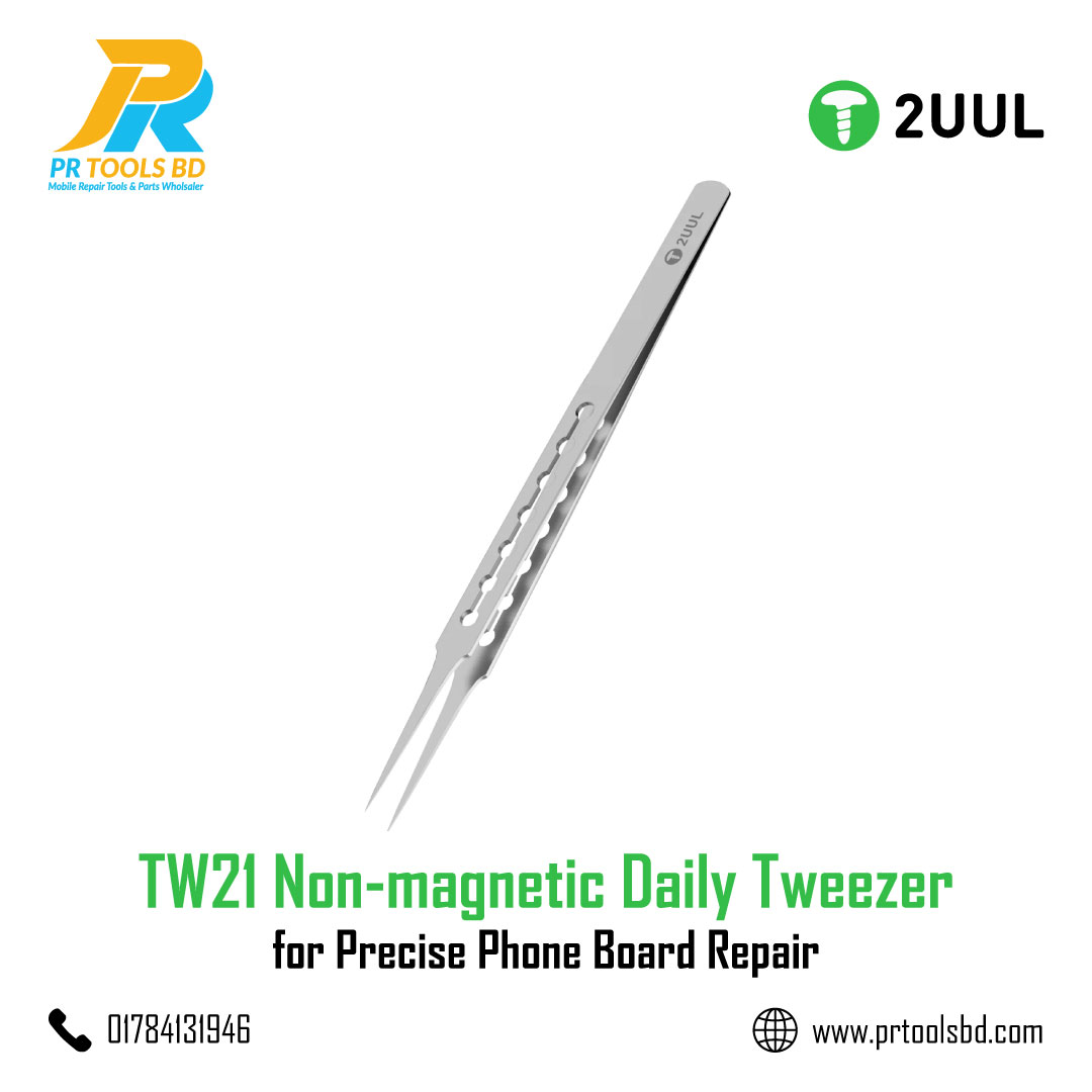 2UUL TW21 Non magnetic Daily Tweezer for Precise Phone Board Repair