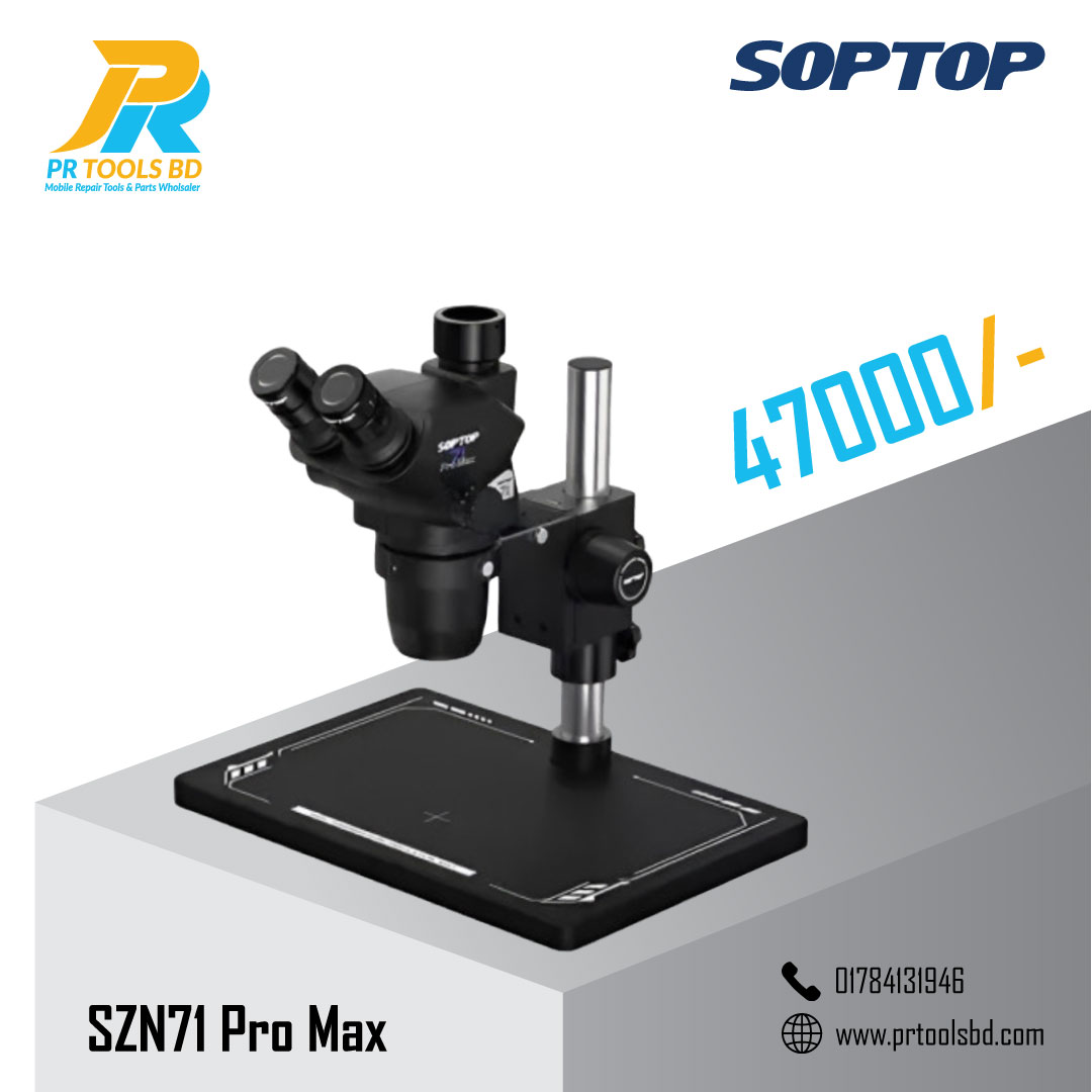 SOPTOP 71 Pro Max Industrial Trinocular Microscope High-definition for Mobile Phones Electronic Repair Microscope Camera Tools