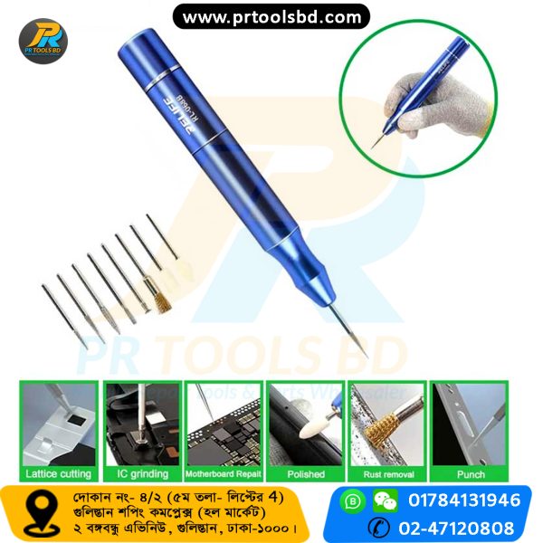 New RELIFE RL-068B Mini Smart Sanding Pen Rechargeable With 8 Grinding Head For CPU Grinding, Punching, Lettering, Cutting