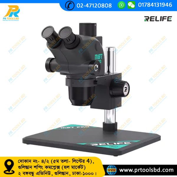 RELIFE RL-M6T Pro-B11 Trinocular HD stereo microscope 6.5~65x continuous zoom - Image 5