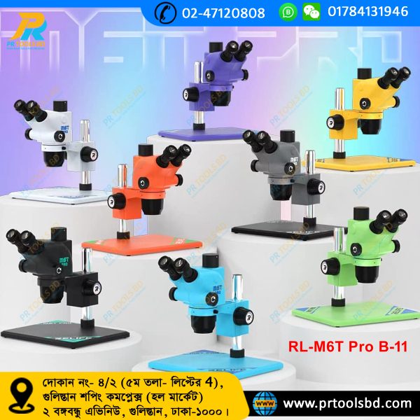 RELIFE RL-M6T Pro-B11 Trinocular HD stereo microscope 6.5~65x continuous zoom - Image 3