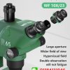 MaAnt R65 Sky Eye 6.5-65X Synchronous Zoom Trinocular Stereo Microscope with Aluminum Alloy Base - Image 3
