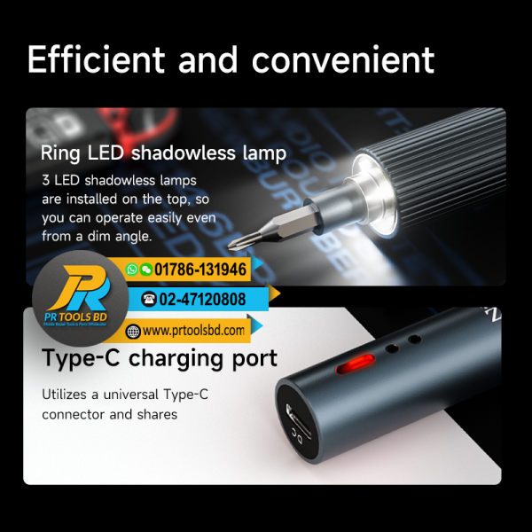 XZZ ES24 Industrial Grade Dual Torque Adjustable Electric Screwdriver with 24 Diamond Bits - Image 3