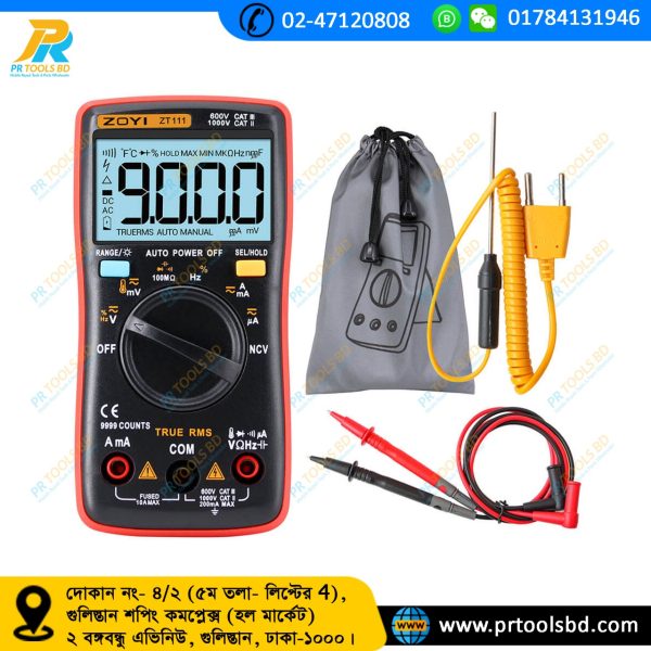 ZT-111 is an professional digital multimeter with high accuracy,a portable tool for students, electricians and maintenancers.