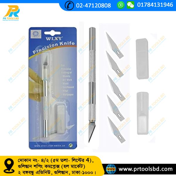 Wlxy Precision Pen Knife With 5 Interchangeable Sharp Blades