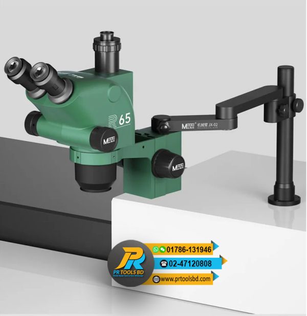 MaAnt JX-02 All Matel Swinging Robotic Arm Universal Adjustable Microscope Camera Phone Repair Articulating Arm Bracket Clamp মাইক্রস্কোপ স্টান্ড - Image 2
