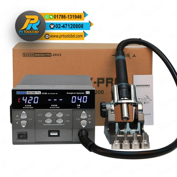 SUGON 8620DX Pro Pluggable handle solder rework station hot air blow gun electronic repair - Image 3