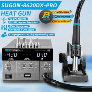 SUGON 8620DX Pro Pluggable handle solder rework station hot air blow gun electronic repair
