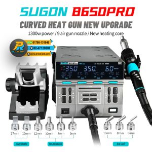 SUGON 8650pro hot air gun curve working mode digital display intelligent hot air desoldering station BGA PCB chip repair tool