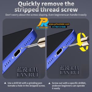Lanrui U8 Alloy Piercingand Sliding Drill Bit Used for Removing Stripped Thread Screws Ouickly