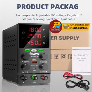 KIWI KT-3010 30V 10A Vertical Upgrade DC Power Supply Encoder Knob Output Switch USB Quick Charge OCP OCP Function
