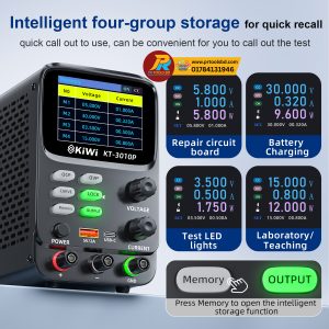 KIWI KT-3010P 30V 10A Hyperbolic Microcurrent DC Power Supply OCP OVP Memory